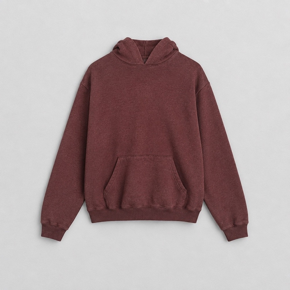 SKIMS Cotton Fleece Classic Hoodie Women Small S Burgundy Red Maroon Athleisure